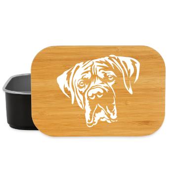 Tête de Dogo Argentino « Édition Noire » - Boîte à goûter - noir - Devant