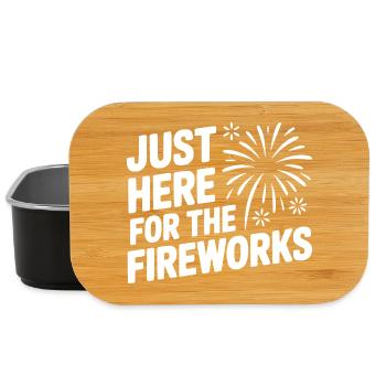 Just Here For The Fireworks - Lunch Box - black - Front