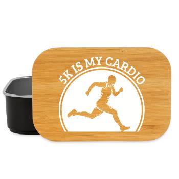 Le 5K marathon est mon cadeau de course cardio - Boîte à goûter - noir - Devant