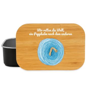 Wir Retten Die Welt, Papphalm Satire - Lunch Box - Schwarz - Vorne