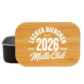 Lecker Bierchen Malle Club 2026 Sauf Freunde - Lunch Box - Schwarz - Vorne