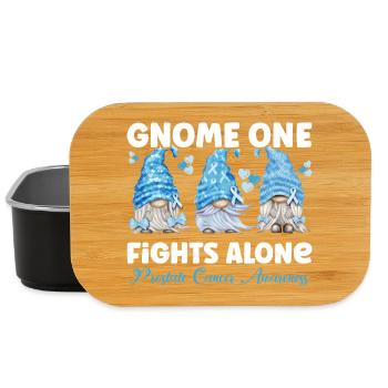 Gnome One Fights Alone Light Blue Prostate Cancer - Lunch Box - black - Front