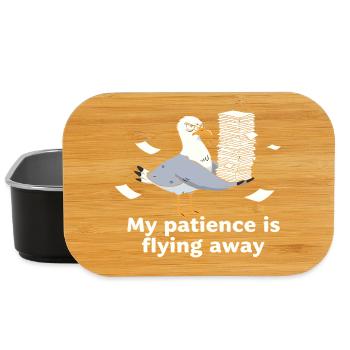 Seagull patience at the end of office work - Lunch Box - black - Front