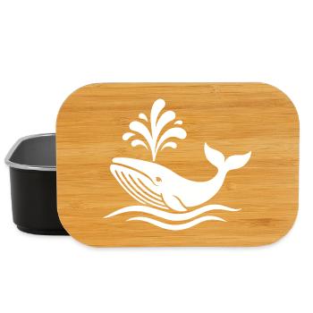 whale - Lunch Box - black - Front