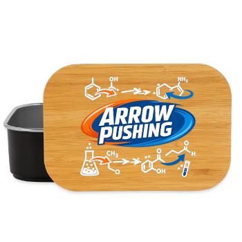 Chemistry Arrow-Push Design - Lunch Box - black - Front
