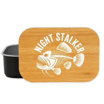 Fisch Skelett Nightstalker Knochen Raubfisch Angel - Lunch Box - Schwarz - Vorne