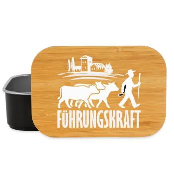 Führungskraft Bauer Landwirt Kühe Landleben - Lunch Box - Schwarz - Vorne