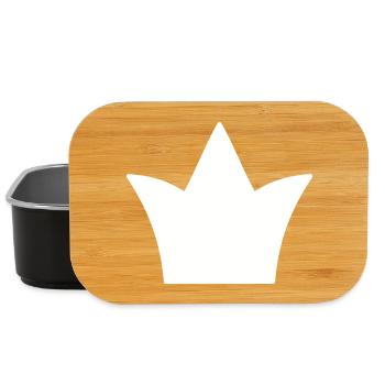 Couronne – symbole de force et de confiance en soi - Boîte à goûter - noir - Devant