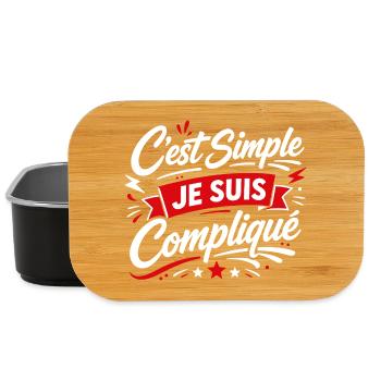 C est Simple Je Suis Compliqué - Boîte à goûter - noir - Devant
