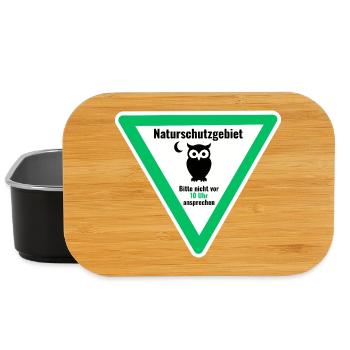 Nachteule Bitte nicht vor 10 Uhr ansprechen - Lunch Box - Schwarz - Vorne