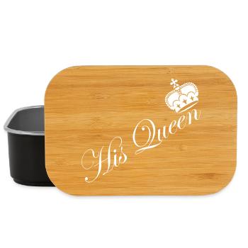 His_Queen_Couple_Krone_Design - Lunch Box - Schwarz - Vorne