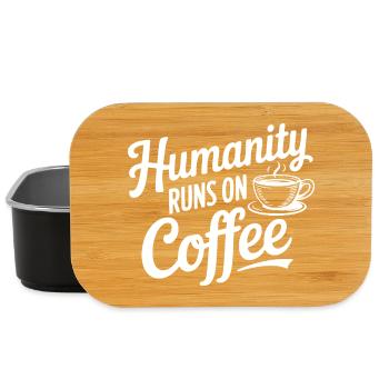 L’humanité fonctionne au café - Boîte à goûter - noir - Devant
