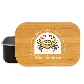Tragen Sie Sonnencreme, Sonnencreme, Sonnenschutz, SPF - Lunch Box - Schwarz - Vorne