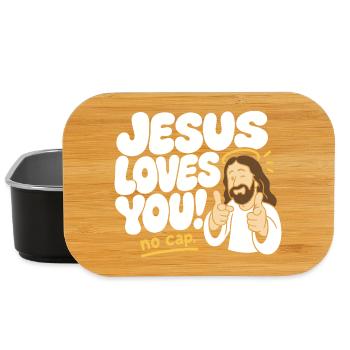 Jesus Loves You No Cap - Lunch Box - Schwarz - Vorne