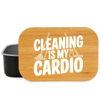 Putzen ist mein Cardio - Lunch Box - Schwarz - Vorne