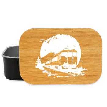 Dessin pour amateurs de trains - Boîte à goûter - noir - Devant
