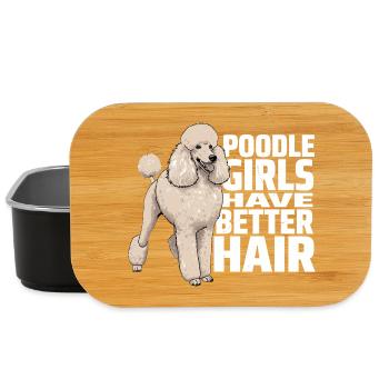 Pudelmädchen haben bessere Haare, Pudelhund - Lunch Box - Schwarz - Vorne
