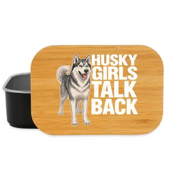Husky-Mädchen widersprechen lustiger sibirischer Husky-Hund - Lunch Box - Schwarz - Vorne