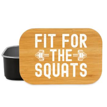 Gym Junkies Fit For The Squats Calisthenics - Lunch Box - black - Front