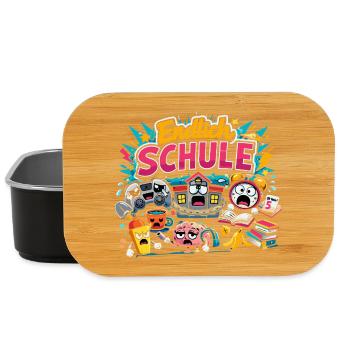 Endlich Schule - Freiheit war gestern - Lunch Box - Schwarz - Vorne