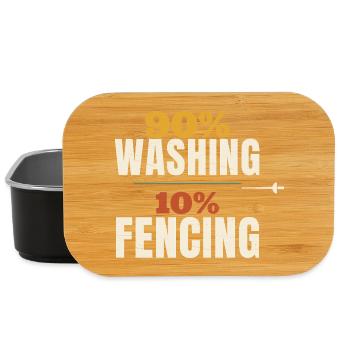 Fencing 90% Washing 10% Fencing Funny Epee Fencer - Lunch Box - Schwarz - Vorne