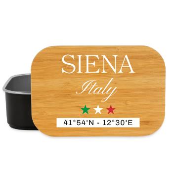 Siena Italien Souvenir – Reise minimalistisch - Lunch Box - Schwarz - Vorne