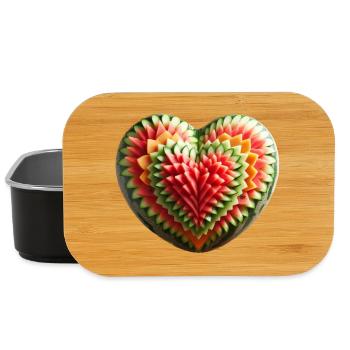 Ein Melonenherz - Lunch Box - Schwarz - Vorne