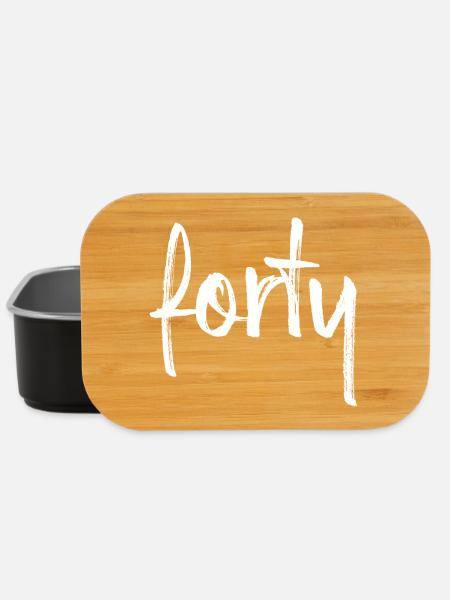 40 forty 40. Geburtstag Geschenk Zahl 40 Nummer - Lunch Box - Schwarz