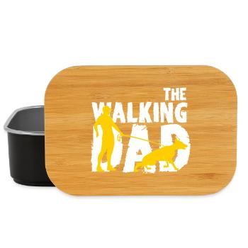 Walking dad and dog - Lunch Box - black - Front