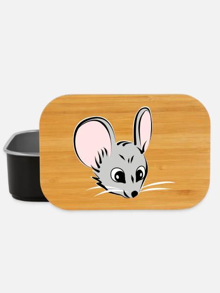 Souris tête de souris - Boîte à goûter - noir