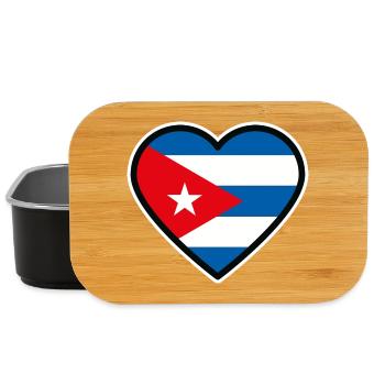 kuba flagge herz - Lunch Box - Schwarz - Vorne