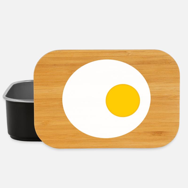 oeuf au plat, oeuf, oeufs, t-shirt, tablier costume - Boîte à goûter - noir