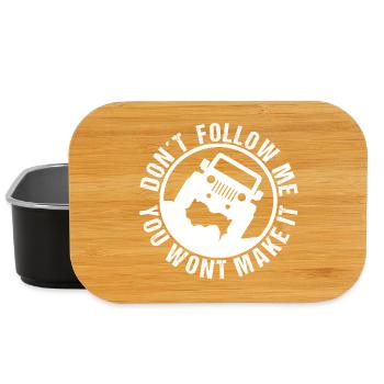 jeep dont follow me white - Lunch Box - black - Front