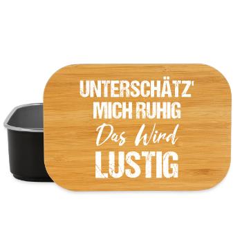 Unterschätz' Mich Ruhig Das Wird Lustig - Lunch Box - Schwarz - Vorne