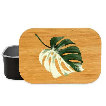Monstera Premium Design - Lunch Box - Schwarz - Vorne