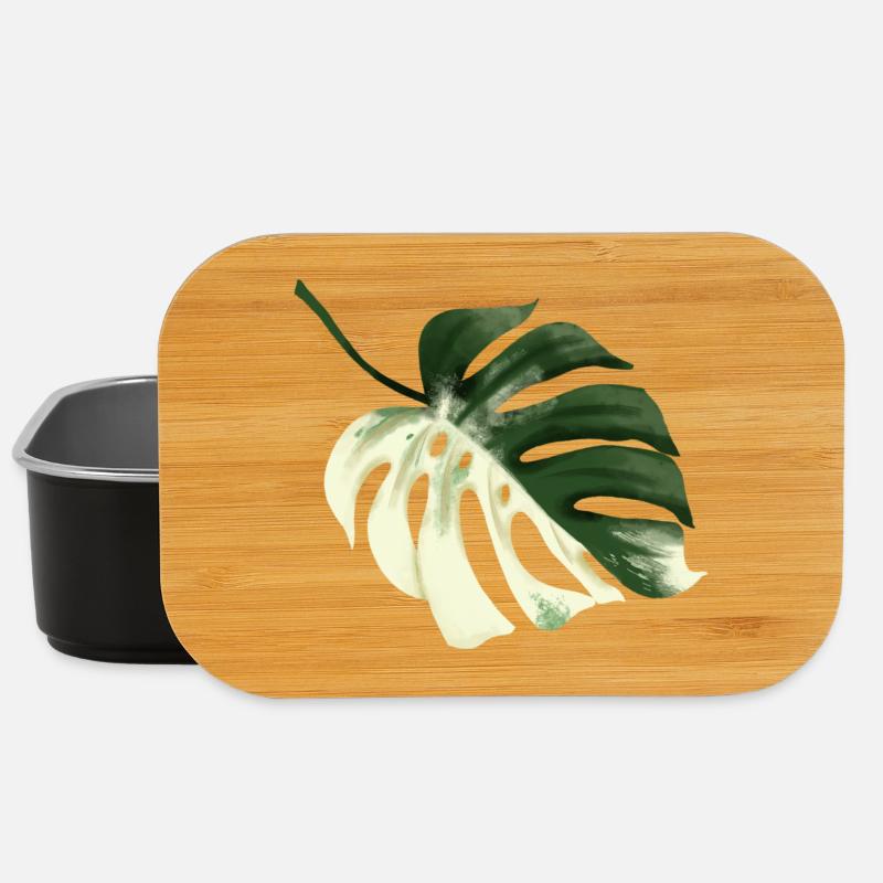 Monstera Premium Design - Lunch Box - Schwarz