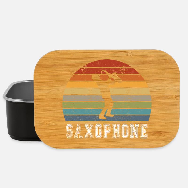 Saxophon Vintage Design - Lunch Box - Schwarz