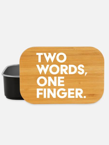 Two words one finger - Lunch Box - Schwarz