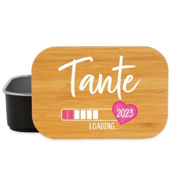 Tante Loading 2023 Herz Nichte Mädchen - Lunch Box - Schwarz - Vorne