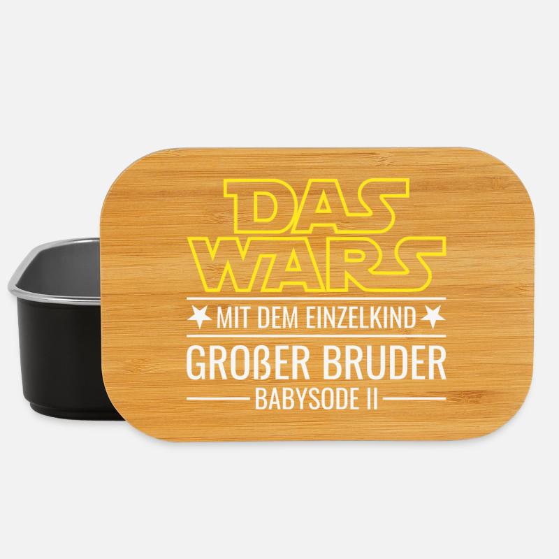Das wars Einzelkind Babysode 2 Großer Bruder 2026 - Lunch Box - Schwarz