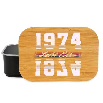 1974 Year of birth Vintage Year of construction Birthday - Lunch Box - black - Front