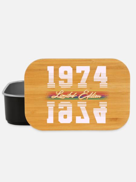1974 Geburtsjahr Jahrgang Baujahr Geburtstag - Lunch Box - Schwarz