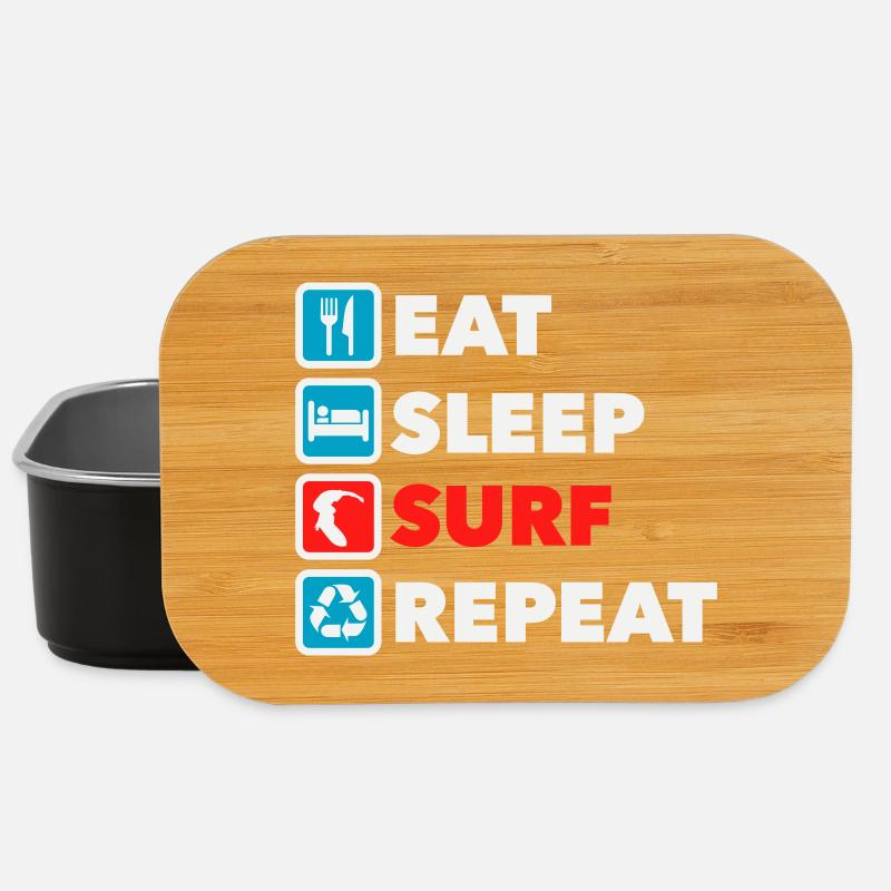 Eat Sleep Surf Repeat - Lunch Box - black