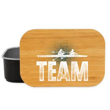 Rudern Ruderer Ruderboot Team - Lunch Box - Schwarz - Vorne