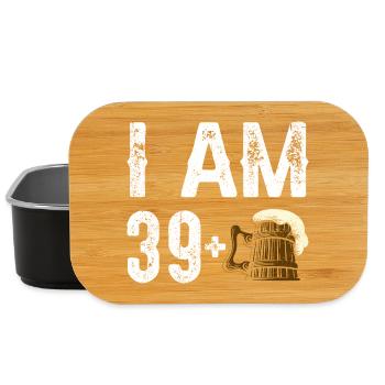 Ich bin 39 plus Geburtstagsbier - Lunch Box - Schwarz - Vorne