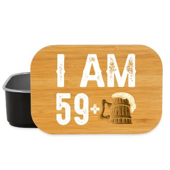 Ich bin 59+ Bier Feier - Lunch Box - Schwarz - Vorne