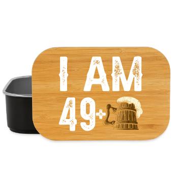 Ich bin 49 plus Geburtstag Bier T-Shirt - Lunch Box - Schwarz - Vorne