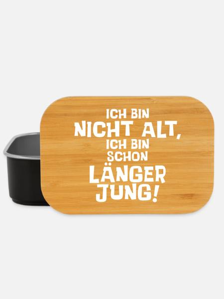 Ich bin nicht alt, ich bin schon länger jung. - Lunch Box - Schwarz