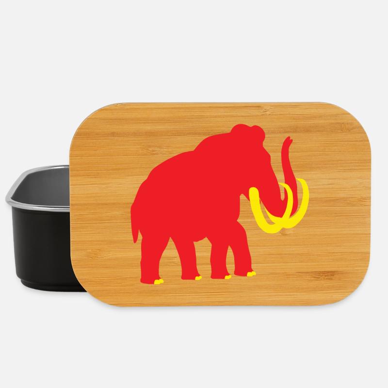 Wolliges Mammut rot gelb - Lunch Box - Schwarz