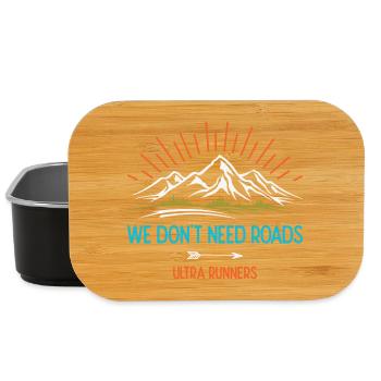Wir brauchen keine Straßen. Ultra-Läufer - Lunch Box - Schwarz - Vorne
